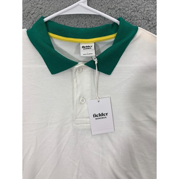 NWT BCI FIELDER BONOBOS Large (L) Contrast Green White Short Sleeve Polo Shirt - Picture 2 of 7